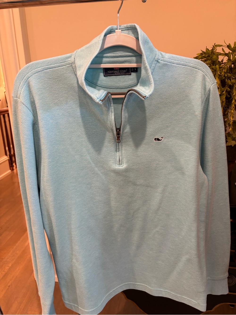 Vineyard Vines Light Mint Quarter-Zip Pullover